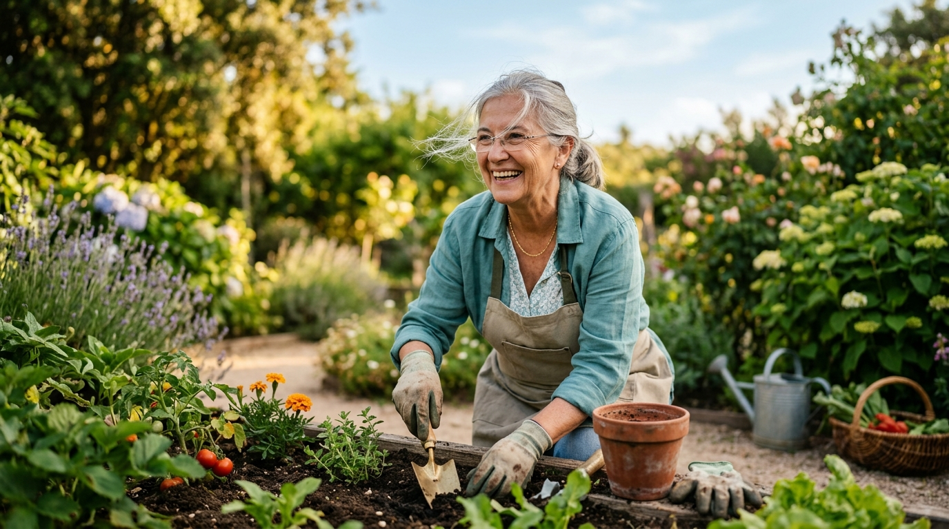 Active senior in her 70s representing final expense insurance for seniors over 70