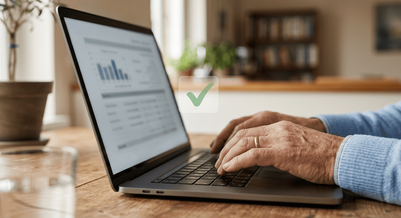 Person completing a life insurance application online for fast approval